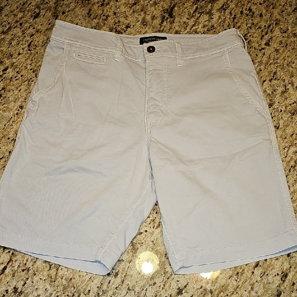 American Eagle Outfitters Light Gray Flat Front Shorts